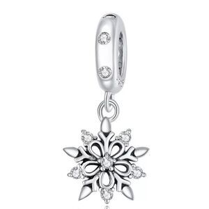 925 Sterling Silver Snowflake Charm